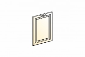 Атланта Дверь глухая L600 (эмаль) (Белый глянец патина золото) в Черлаке - cherlak.katalogmebeli.com | фото