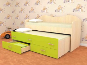 Кровать детская Нимфа двухместная 2.0 Венге/Дуб молочный в Черлаке - cherlak.katalogmebeli.com | фото 2