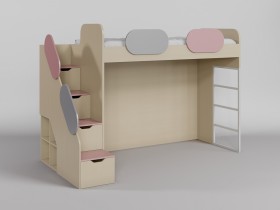 Детская комната Грэйси (Розовый/Серый/корпус Клен) в Черлаке - cherlak.katalogmebeli.com | фото 10