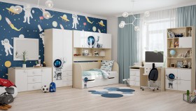 Детская комната Санни (Белый/корпус Клен) в Черлаке - cherlak.katalogmebeli.com | фото 3