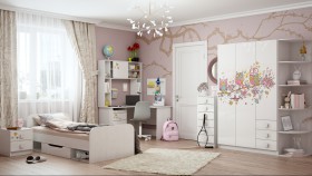 Детская комната Совушки (Белый/корпус Выбеленное дерево) в Черлаке - cherlak.katalogmebeli.com | фото 5