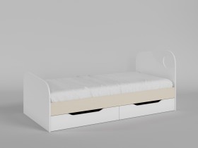 Диван-кровать Санни (Белый/корпус Клен) в Черлаке - cherlak.katalogmebeli.com | фото 2