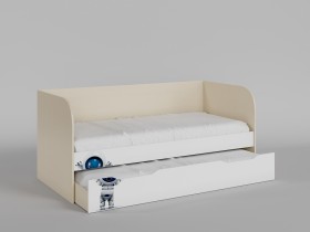 Диван-кровать Санни (Белый/корпус Клен) в Черлаке - cherlak.katalogmebeli.com | фото