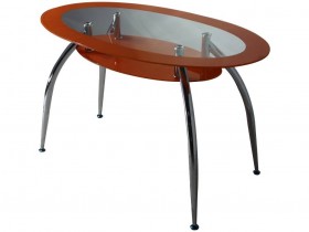 DT 445 стол обеденный оранжевый (ноги крашеные) в Черлаке - cherlak.katalogmebeli.com | фото 1