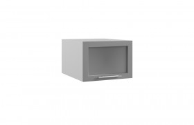 Гарда ГПГС 500 шкаф верхний горизонтальный глубокий со стеклом (Джинс/корпус Серый) в Черлаке - cherlak.katalogmebeli.com | фото