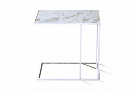 Журнальный столик Stone 018 (Прямоугольный) Металл/Керамика 500 Белый в Черлаке - cherlak.katalogmebeli.com | фото 2