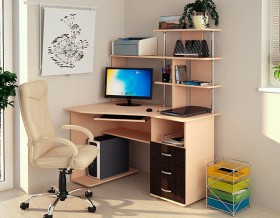 Компьютерный стол Форест NEW (венге/лоредо) в Черлаке - cherlak.katalogmebeli.com | фото