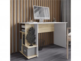 Компьютерный стол СКМ-6 белый/дуб сонома в Черлаке - cherlak.katalogmebeli.com | фото