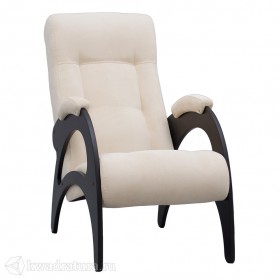 Кресло для отдыха Неаполь Модель 9 без лозы (Венге-эмаль/Ткань Ваниль Verona Vanilla) в Черлаке - cherlak.katalogmebeli.com | фото