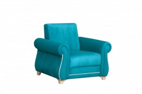 Кресло для отдыха "Порто" (велюр киви бирюза / микровельвет крем) в Черлаке - cherlak.katalogmebeli.com | фото