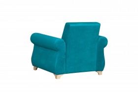 Кресло для отдыха "Порто" (велюр киви бирюза / микровельвет крем) в Черлаке - cherlak.katalogmebeli.com | фото 4