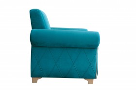 Кресло для отдыха "Порто" (велюр киви бирюза / микровельвет крем) в Черлаке - cherlak.katalogmebeli.com | фото 6