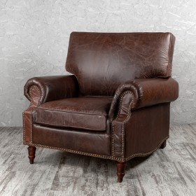 Кресло кожаное Лофт Аристократ (ширина 1100 мм) в Черлаке - cherlak.katalogmebeli.com | фото