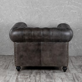 Кресло кожаное Лофт Честер (акация) в Черлаке - cherlak.katalogmebeli.com | фото 7