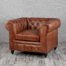Кресло кожаное Лофт Честер (кожа) в Черлаке - cherlak.katalogmebeli.com | фото