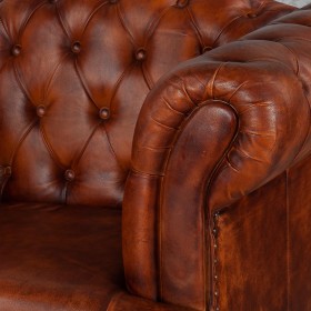 Кресло кожаное Лофт Честер-Нью (Коричневый, Рыжий) в Черлаке - cherlak.katalogmebeli.com | фото 4