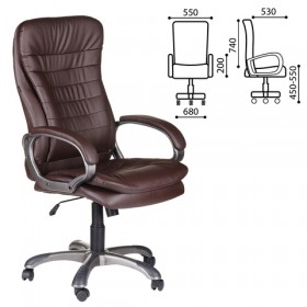 Кресло офисное BRABIX Omega EX-589 (коричневое) в Черлаке - cherlak.katalogmebeli.com | фото 1
