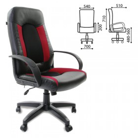 Кресло офисное BRABIX Strike EX-525 (черно-красный) в Черлаке - cherlak.katalogmebeli.com | фото 1