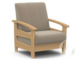 Кресло для отдыха Омега (бук лак/CATANIA LATTE) в Черлаке - cherlak.katalogmebeli.com | фото 1
