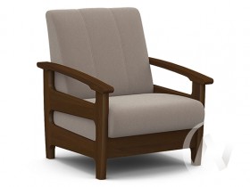 Кресло для отдыха Омега (орех лак/CATANIA COCOA) в Черлаке - cherlak.katalogmebeli.com | фото 1