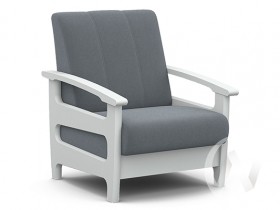 Кресло для отдыха Омега (снег лак/CATANIA SILVER) в Черлаке - cherlak.katalogmebeli.com | фото 1