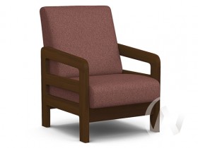 Кресло отдыха Вега-34 (орех лак/UNO BERRY) в Черлаке - cherlak.katalogmebeli.com | фото 1