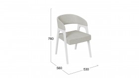 Кресло «Техас 1» (Белый матовый/Шенилл Estetica Moonstone №221) в Черлаке - cherlak.katalogmebeli.com | фото 2