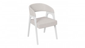 Кресло «Техас 1» (Белый матовый/Шенилл Estetica Vanille №220) в Черлаке - cherlak.katalogmebeli.com | фото