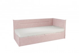 Кровать 0.9 Альба Тахта (Нежно-розовый велюр) в Черлаке - cherlak.katalogmebeli.com | фото 1
