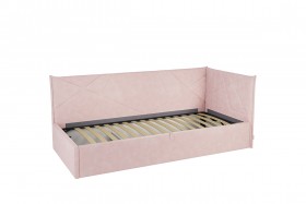 Кровать 0.9 Бест Тахта (Нежно-розовый велюр) в Черлаке - cherlak.katalogmebeli.com | фото 3