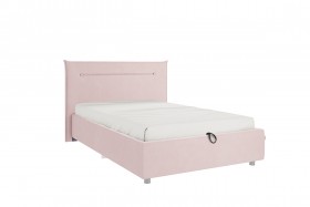 Кровать 1,2 Альба (Нежно-розовый велюр/под-мех) в Черлаке - cherlak.katalogmebeli.com | фото 1