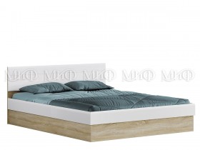 Кровать 1,4 спальня Фортуна (Дуб сонома/белый глянец) в Черлаке - cherlak.katalogmebeli.com | фото