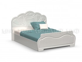 Кровать 1,4м Гармония (Белый/Белый глянец) в Черлаке - cherlak.katalogmebeli.com | фото