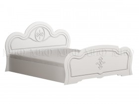 Кровать 1,4м спальня Каролина (Белый/белый глянец) в Черлаке - cherlak.katalogmebeli.com | фото 1