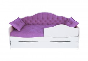Кровать 170 серии Иллюзия Лайт 1 ящик 32 Фиолетовый (подушки) в Черлаке - cherlak.katalogmebeli.com | фото 1