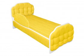 Кровать 180 Атлет 74 жёлтый (мягкий бортик) в Черлаке - cherlak.katalogmebeli.com | фото