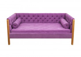 Кровать 180 серии Леди  32 Фиолетовый (подушка валик) в Черлаке - cherlak.katalogmebeli.com | фото 1