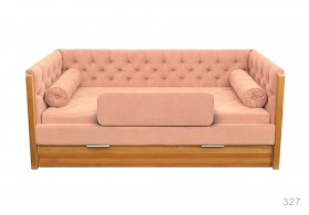 Кровать 180 серии Леди + ящик 15 Бледно-розовый (мягкий бортик/подушка валик) в Черлаке - cherlak.katalogmebeli.com | фото 1