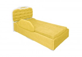 Кровать 190 Атлет Lux 74 Жёлтый (мягкий бортик) в Черлаке - cherlak.katalogmebeli.com | фото