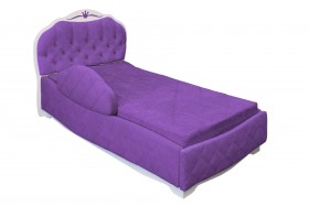 Кровать 190 Гармония Lux 32 Фиолетовый (мягкий бортик) в Черлаке - cherlak.katalogmebeli.com | фото