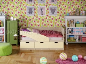 Кровать Бабочки 1,8м (Ваниль матовый) в Черлаке - cherlak.katalogmebeli.com | фото
