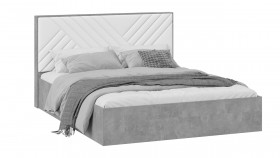Кровать без ПМ «Хилтон» Тип 1 Ателье светлый/Белый в Черлаке - cherlak.katalogmebeli.com | фото 1