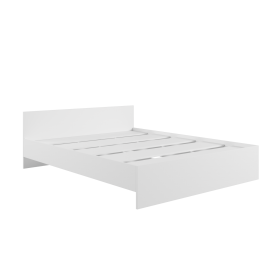 Кровать без ящ. М1400 Мадера Белый в Черлаке - cherlak.katalogmebeli.com | фото 1