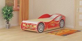  Кровать одноместная Авто-3-2(без матраса) с рисунком Авто Желтый в Черлаке - cherlak.katalogmebeli.com | фото 2