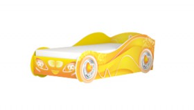Кровать одноместная Авто-3-2 (без матраса) с рисунком Пинк Желтый в Черлаке - cherlak.katalogmebeli.com | фото 4