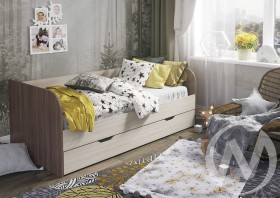 Кровать детская Балли 2-х уровневая (шимо темный/шимо светлый) в Черлаке - cherlak.katalogmebeli.com | фото 1