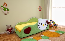Кровать детская Беби котенок правая в Черлаке - cherlak.katalogmebeli.com | фото 1