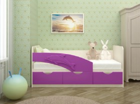 Кровать детская 1,6м Дельфин (Розовый металлик) в Черлаке - cherlak.katalogmebeli.com | фото 8