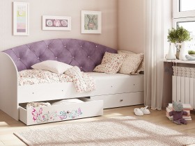 Кровать детская Эльза Белый/Фиолетовый в Черлаке - cherlak.katalogmebeli.com | фото