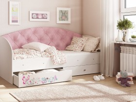 Кровать детская Эльза Белый/Розовый в Черлаке - cherlak.katalogmebeli.com | фото